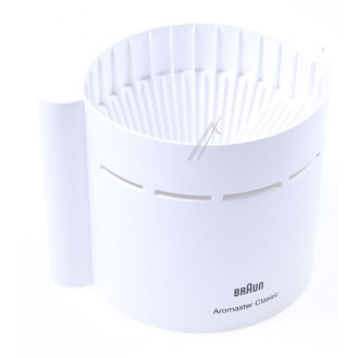 Porta filtro blanco para cafetera eléctrica Braun Aromaster